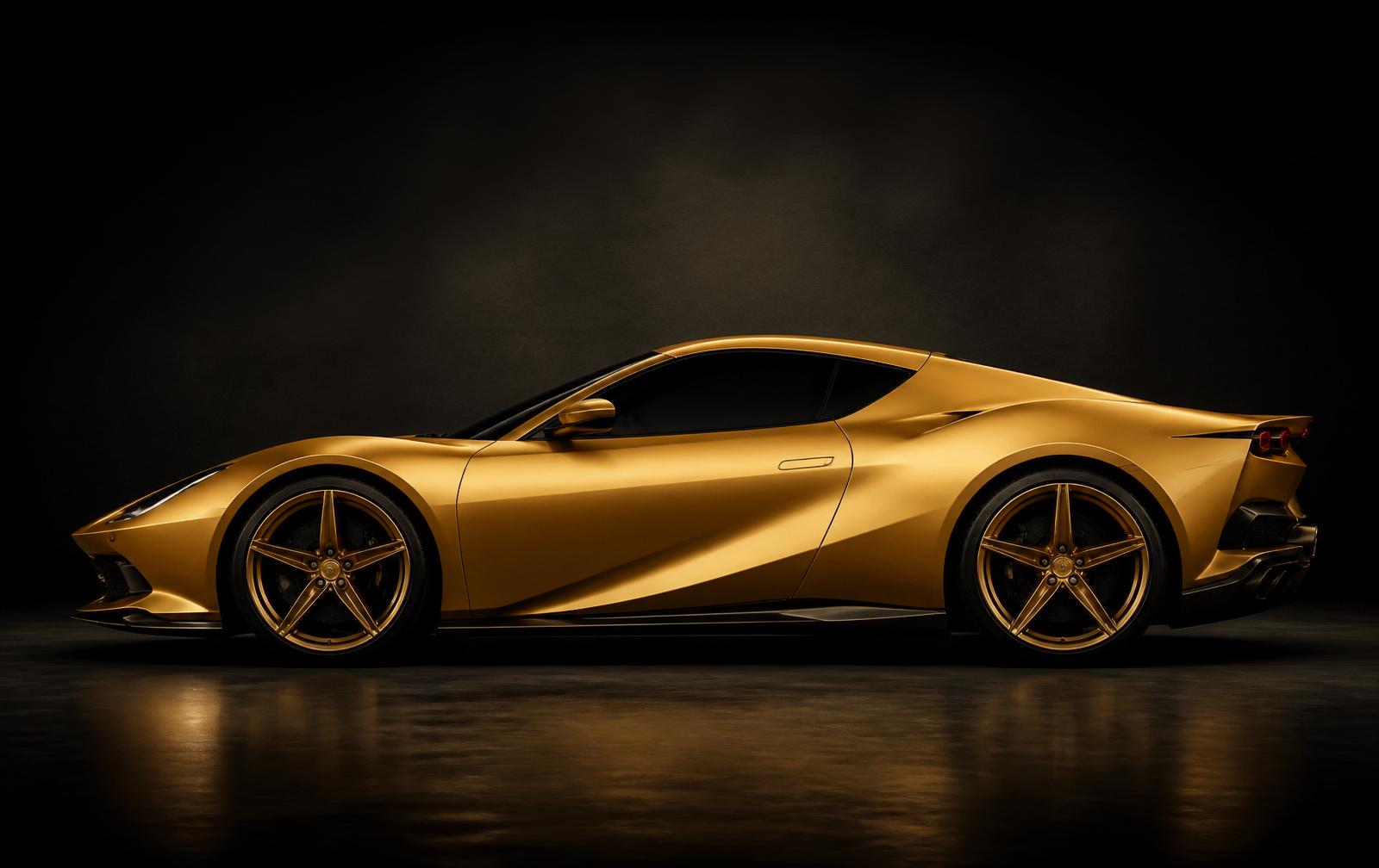 Gold Ferrari